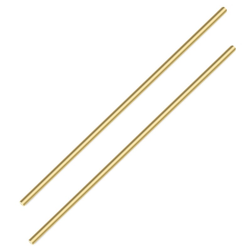 Sutemribor 2 PCS 14 Inches 3/16 Brass Solid Round Rod Lathe Bar Stock, 1/4 Inch in Diameter 14 Inches in Length - Image 1
